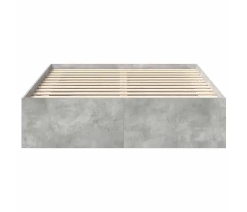 Gultas Rāmis, Betona Pelēks, 120X190 Cm Vidaxl