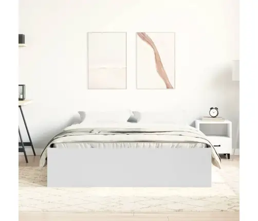Gultas Rāmis, Balts, 135X190 Cm Vidaxl