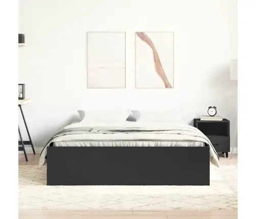 Gultas Rāmis, Melns, 135X190 Cm Vidaxl