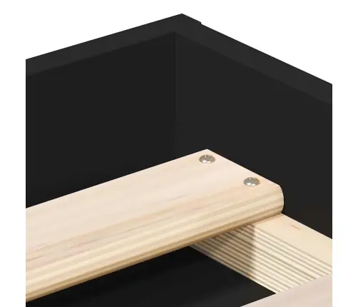 Gultas Rāmis, Melns, 135X190 Cm Vidaxl