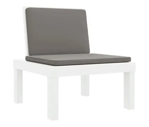 Sodo Poilsio Komplektas Su Pagalvėlėmis, 3 Dalių, Baltas, Pp