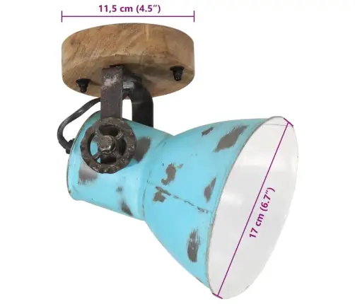 Sienas Lampa, 25 W, Bružāti Zila, 11,5X11,5X25 Cm, E27 Vidaxl