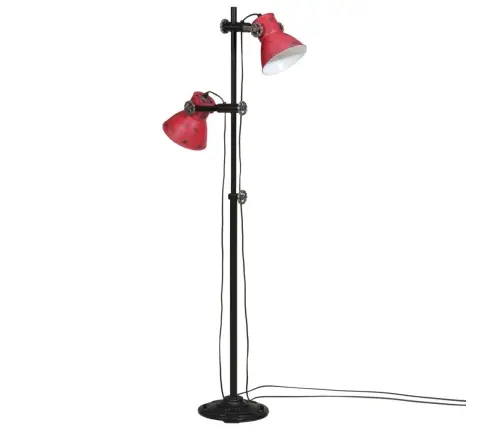 Grīdas Lampa, 25 W, Bružāti Sarkana, 25X25X90/140 Cm E27 Vidaxl