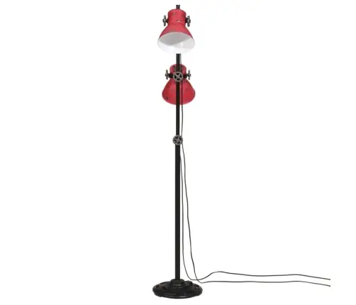 Grīdas Lampa, 25 W, Bružāti Sarkana, 25X25X90/140 Cm E27 Vidaxl