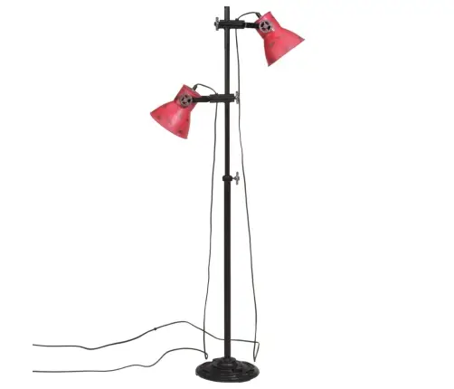 Grīdas Lampa, 25 W, Bružāti Sarkana, 25X25X90/140 Cm E27 Vidaxl