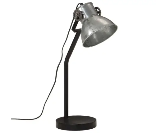 Galda Lampa, Vintāžas, Sudraba Krāsa, 25 W, 17X17X60 Cm, E27 Vidaxl