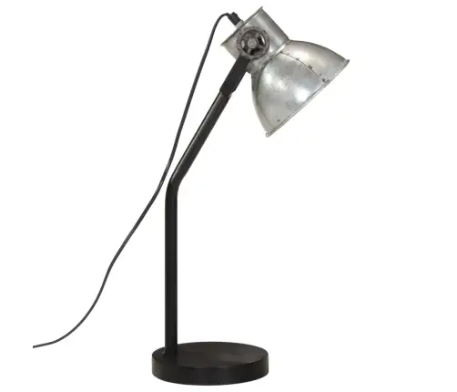 Galda Lampa, Vintāžas, Sudraba Krāsa, 25 W, 17X17X60 Cm, E27 Vidaxl