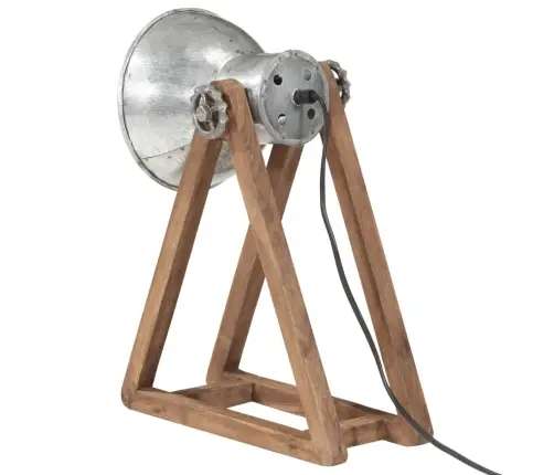 Galda Lampa, Vintāžas, Sudraba Krāsa, 25 W, 30X17X40 Cm, E27 Vidaxl