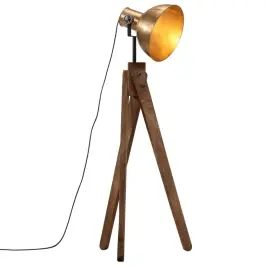 Grīdas Lampa, 25 W, Antīka Misiņa Krāsa, 45X45X120 Cm, E27 Vidaxl