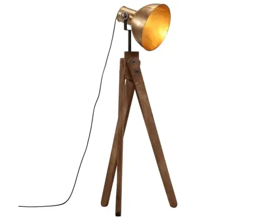 Grīdas Lampa, 25 W, Antīka Misiņa Krāsa, 45X45X120 Cm, E27 Vidaxl