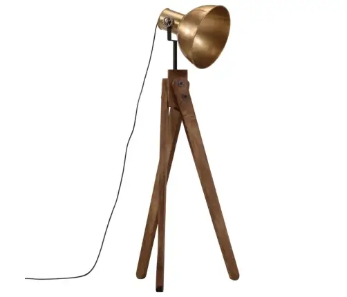 Grīdas Lampa, 25 W, Antīka Misiņa Krāsa, 45X45X120 Cm, E27 Vidaxl