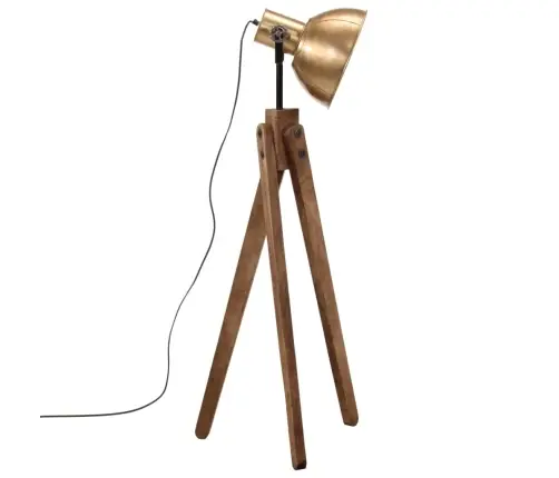 Grīdas Lampa, 25 W, Antīka Misiņa Krāsa, 45X45X120 Cm, E27 Vidaxl