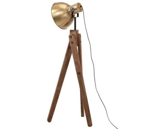 Grīdas Lampa, 25 W, Antīka Misiņa Krāsa, 45X45X120 Cm, E27 Vidaxl