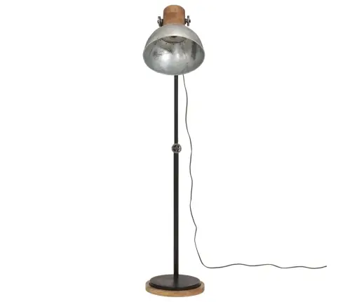 Grīdas Lampa 25 W Vintāžas Sudraba Krāsa 30X30X100-150Cm E27 Vidaxl
