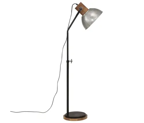 Grīdas Lampa 25 W Vintāžas Sudraba Krāsa 30X30X100-150Cm E27 Vidaxl