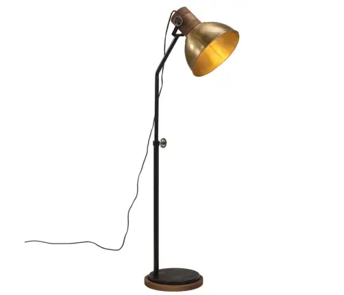 Grīdas Lampa, 25 W, Antīka Misiņa Krāsa, 30X30X100-150 Cm, E27 Vidaxl