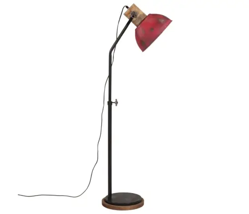 Grīdas Lampa, 25 W, Bružāti Sarkana, 30X30X100-150 Cm E27 Vidaxl