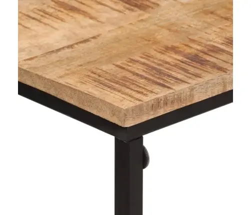 Konsolinis Staliukas, 80X30X74cm Mango Masyvas Ir Geležis