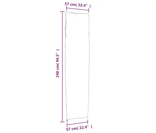 Sodo Skėčio Uždangalas, Juodas, 240X57/57cm 420D Oksfordas