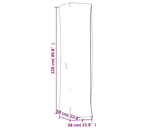 Sildītāja Pārsegs, Melns, 58X58X228 Cm, 420D Audums Vidaxl