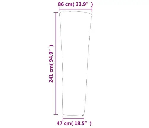 Sildītāja Pārsegs, Melns, 86X47X241 Cm, 420D Audums Vidaxl