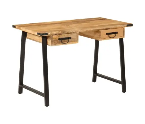 Rašomasis Stalas Su Stalčiais, 105X55X70cm Mango Ir Geležis