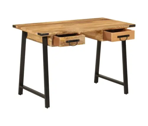 Rašomasis Stalas Su Stalčiais, 105X55X70cm Mango Ir Geležis