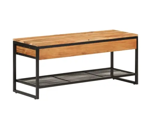 Apavu Sols, 110X35X45 Cm, Akācijas Masīvkoks, Dzelzs Vidaxl