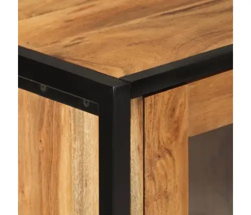 Vannasistabas Skapītis, 40X30X90 Cm, Akācijas Masīvkoks, Dzelzs Vidaxl