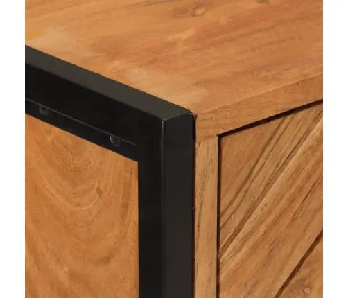 Vannasistabas Skapītis, 40X30X100Cm, Akācijas Masīvkoks, Dzelzs Vidaxl