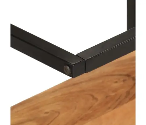 Sienas Plaukts, 40X30X50 Cm, Akācijas Masīvkoks, Dzelzs Vidaxl