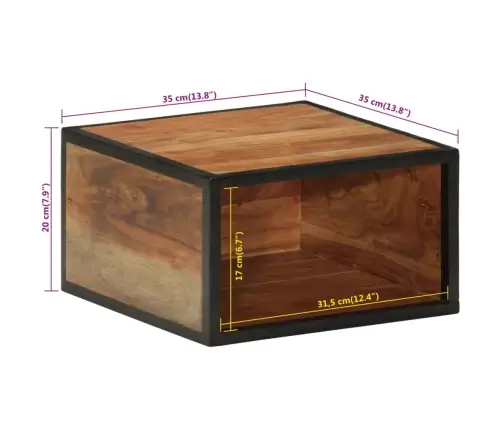 Seinale Kinnitatav Öökapp, 35 X 35 X 20 cm Akaatsiapuit