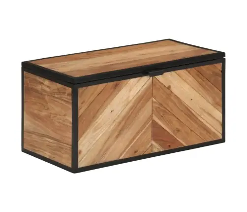 Uzglabāšanas Kaste, 60X30X30 Cm, Akācijas Masīvkoks, Dzelzs Vidaxl