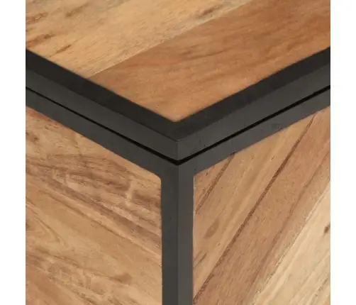 Uzglabāšanas Kaste, 60X30X30 Cm, Akācijas Masīvkoks, Dzelzs Vidaxl