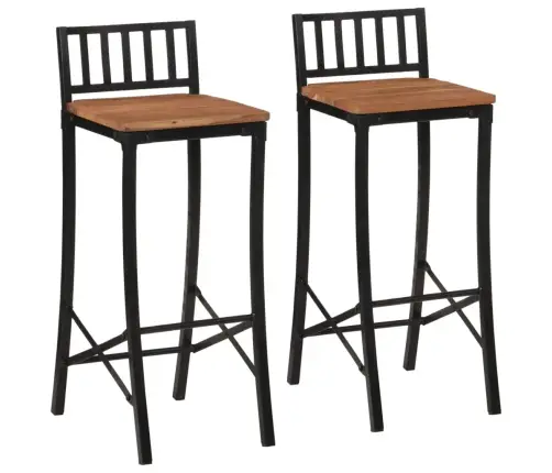Bāra Krēsli, 2 Gab., Akācijas Masīvkoks Vidaxl