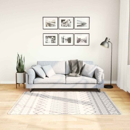 Paklājs, 120X170 Cm, Mazgājams, Neslīdošs, Melna Ar Baltu Vidaxl