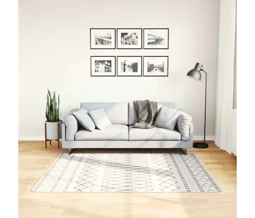 Paklājs, 120X170 Cm, Mazgājams, Neslīdošs, Melna Ar Baltu Vidaxl