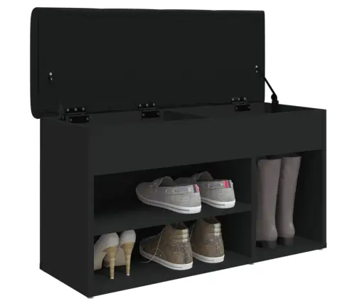 Apavu Skapītis, Melns, 82X32X45,5 Cm, Inženierijas Koks Vidaxl