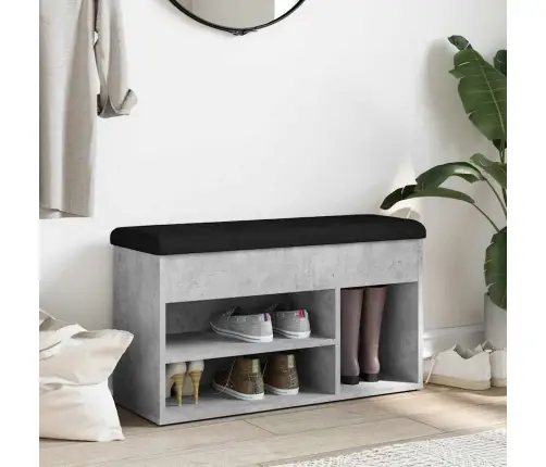 Apavu Skapītis, Betona Pelēks, 82X32X45,5 Cm, Inženierijas Koks Vidaxl