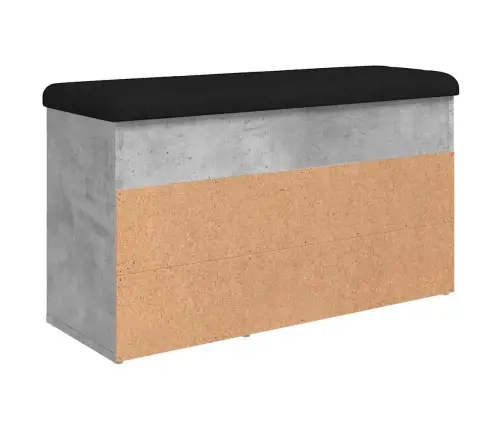 Apavu Skapītis, Betona Pelēks, 82X32X45,5 Cm, Inženierijas Koks Vidaxl