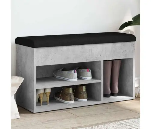 Apavu Skapītis, Betona Pelēks, 82X32X45,5 Cm, Inženierijas Koks Vidaxl