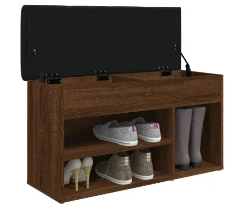 Batų Suoliukas, Rudas Ąžuolo, 82X32X45,5cm Apdirbta Mediena