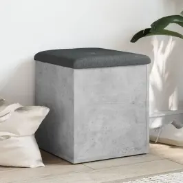 Uzglabāšanas Sols, Betona Pelēks, 42X42X45Cm, Inženierijas Koks Vidaxl