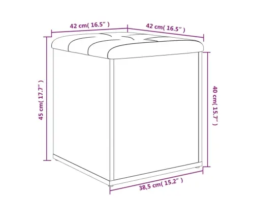 Uzglabāšanas Sols, Pelēks, 42X42X45 Cm, Inženierijas Koks Vidaxl