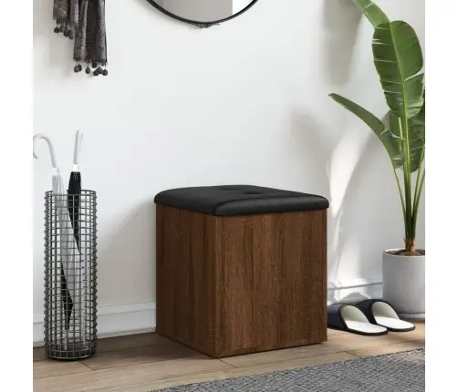 Suoliukas-Daiktadėžė, Rudas, 42X42X45cm Apdirbta Mediena