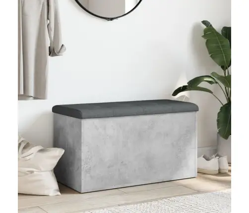 Uzglabāšanas Sols, Betona Pelēks, 82X42X45Cm, Inženierijas Koks Vidaxl