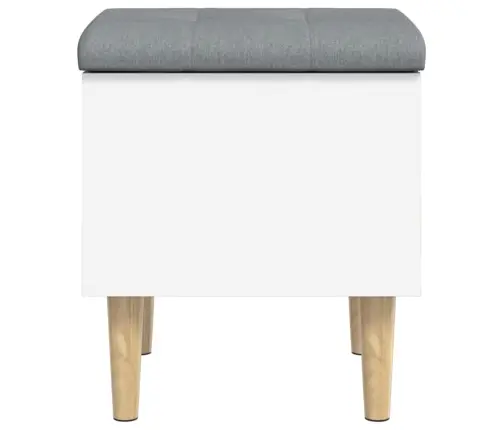 Suoliukas-Daiktadėžė, Baltas, 42X42X46cm Apdirbta Mediena