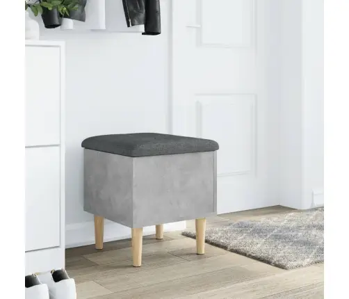 Uzglabāšanas Sols, Betona Pelēks, 42X42X46Cm, Inženierijas Koks Vidaxl