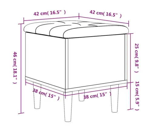 Uzglabāšanas Sols, Betona Pelēks, 42X42X46Cm, Inženierijas Koks Vidaxl