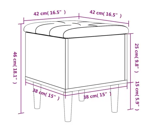 Uzglabāšanas Sols, Brūns, 42X42X46 Cm, Inženierijas Koks Vidaxl